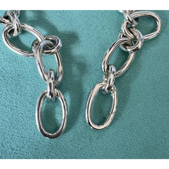 Tiffany & Co Italy 925 Sterling Oval Link 7.5” Clasp Ends - Picture 12 of 13
